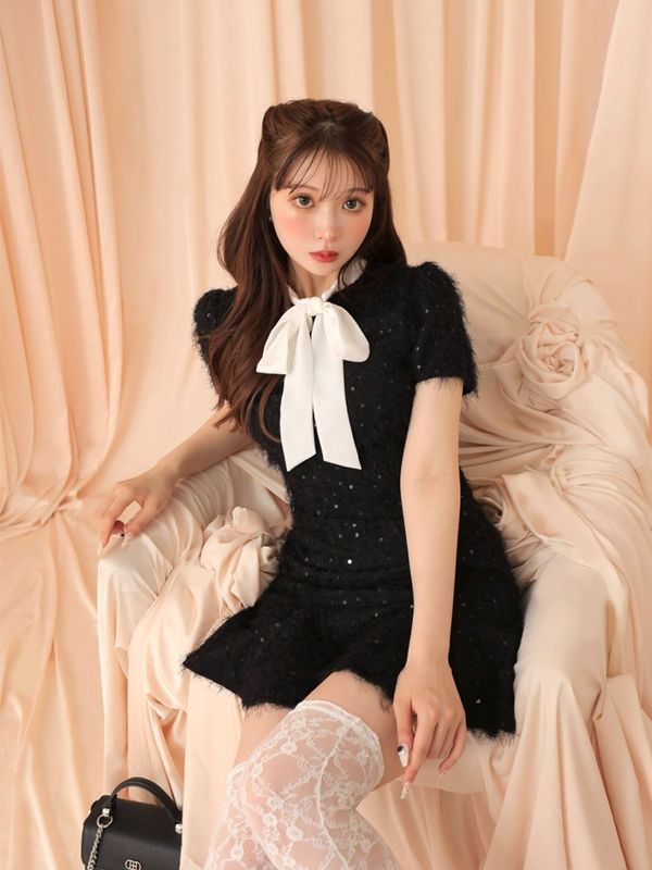 M me eme／Flower tulle mini onepiece(eme10700) | All Item