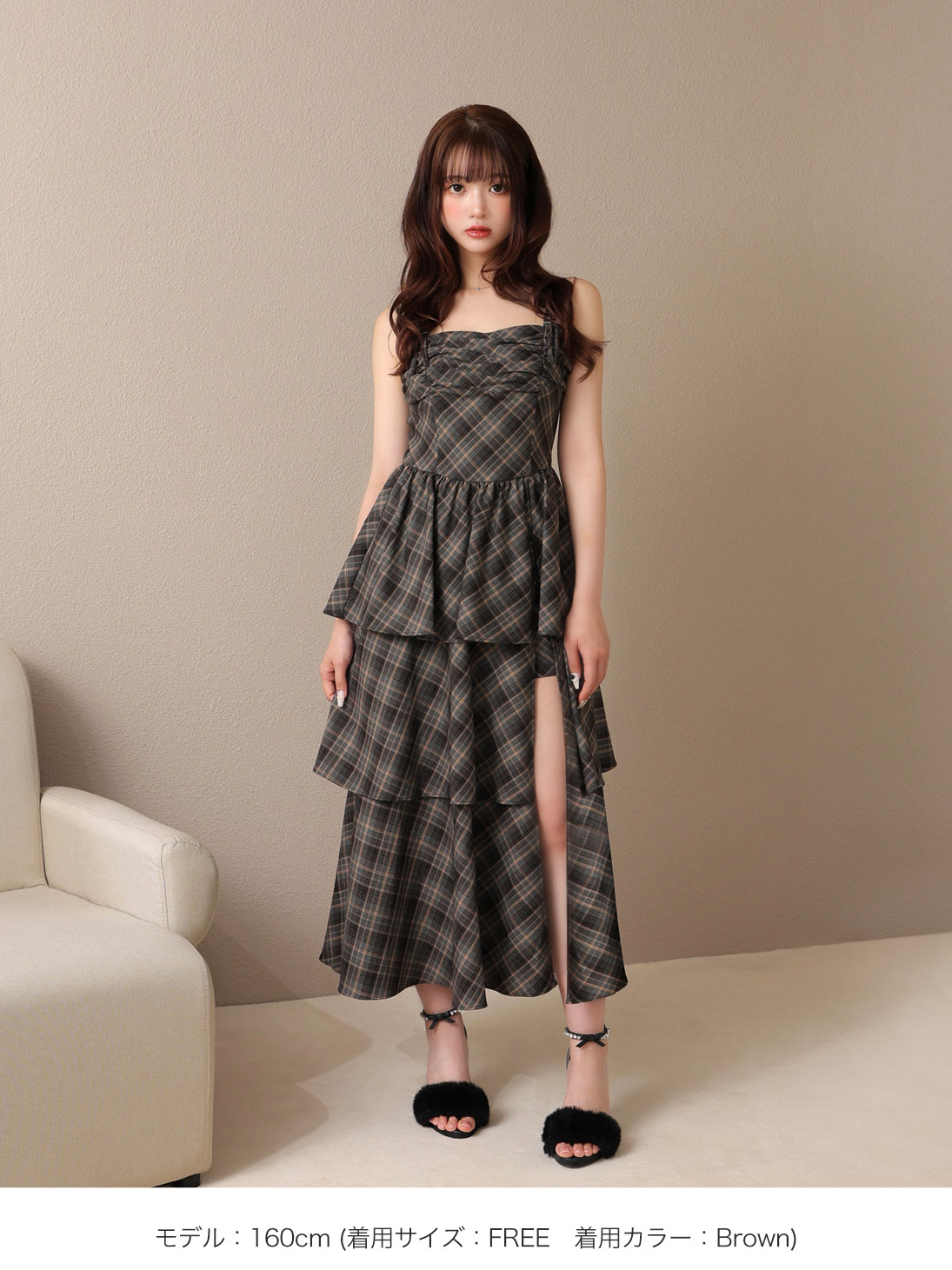 me ワンピース M me eme／【Pre Order】Double strap slit onepiece【7月下旬