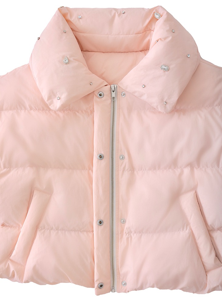 エムミーエメ　Bijou ribbon down jacket pink エムミーエメBijou ribbon down jacket pink