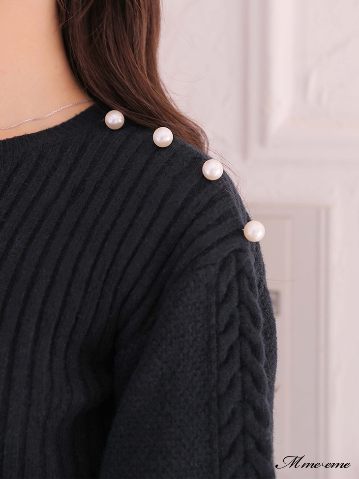 【sale】Back ribbon knit dress (eme10112)