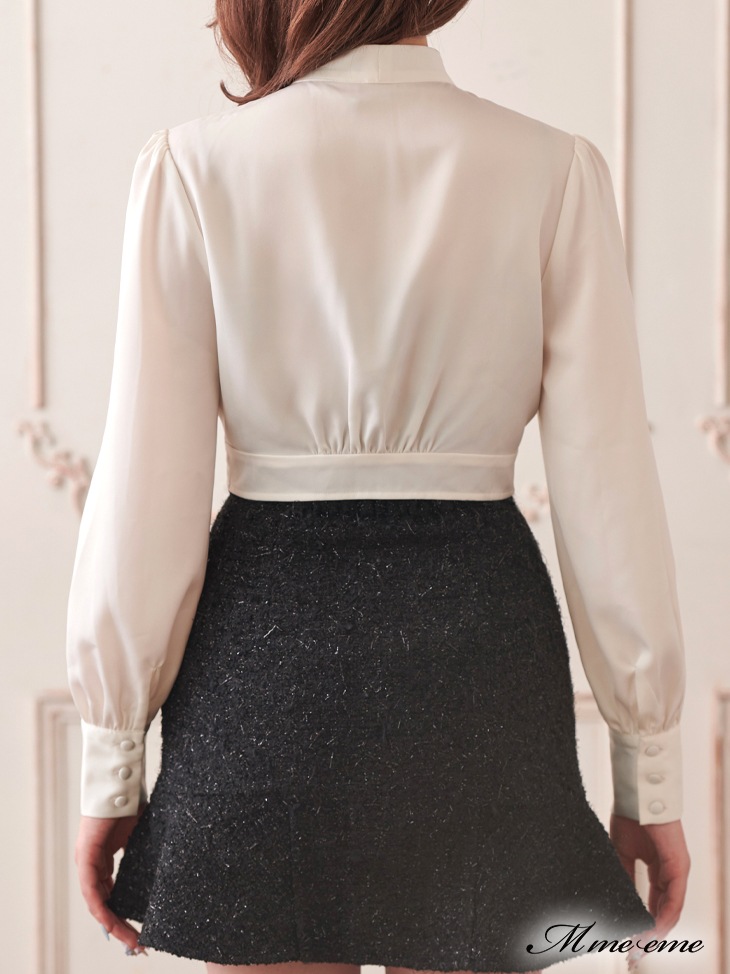 エムミーエメ　サテンリボンブラウス M me eme／【sale】Satin ribbon blouse (eme10265) | All Item