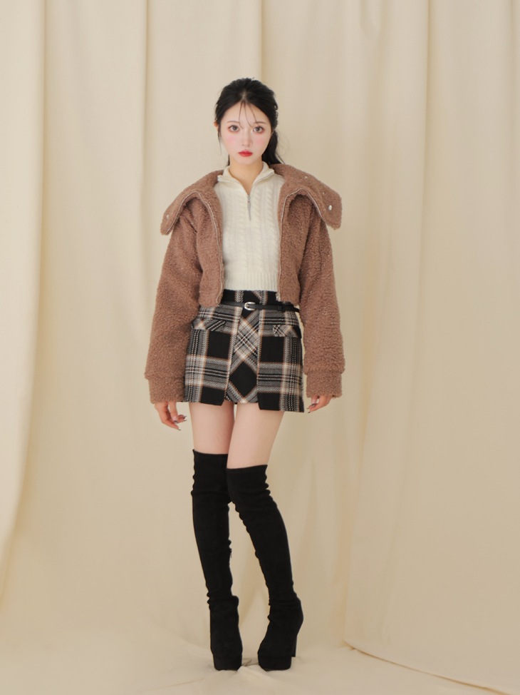ジャケット・アウター big collar boa duffle coat Amiur amiur】big collar boa duffle coat