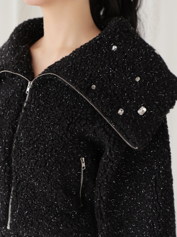 M me eme／Big collar boa jacket(eme10377) | All Item | Mmeeme