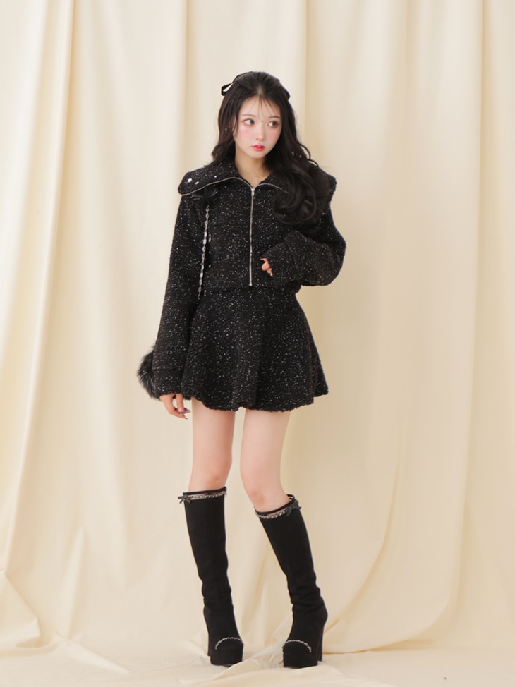 M me eme／Big collar boa jacket(eme10377) | All Item | Mmeeme