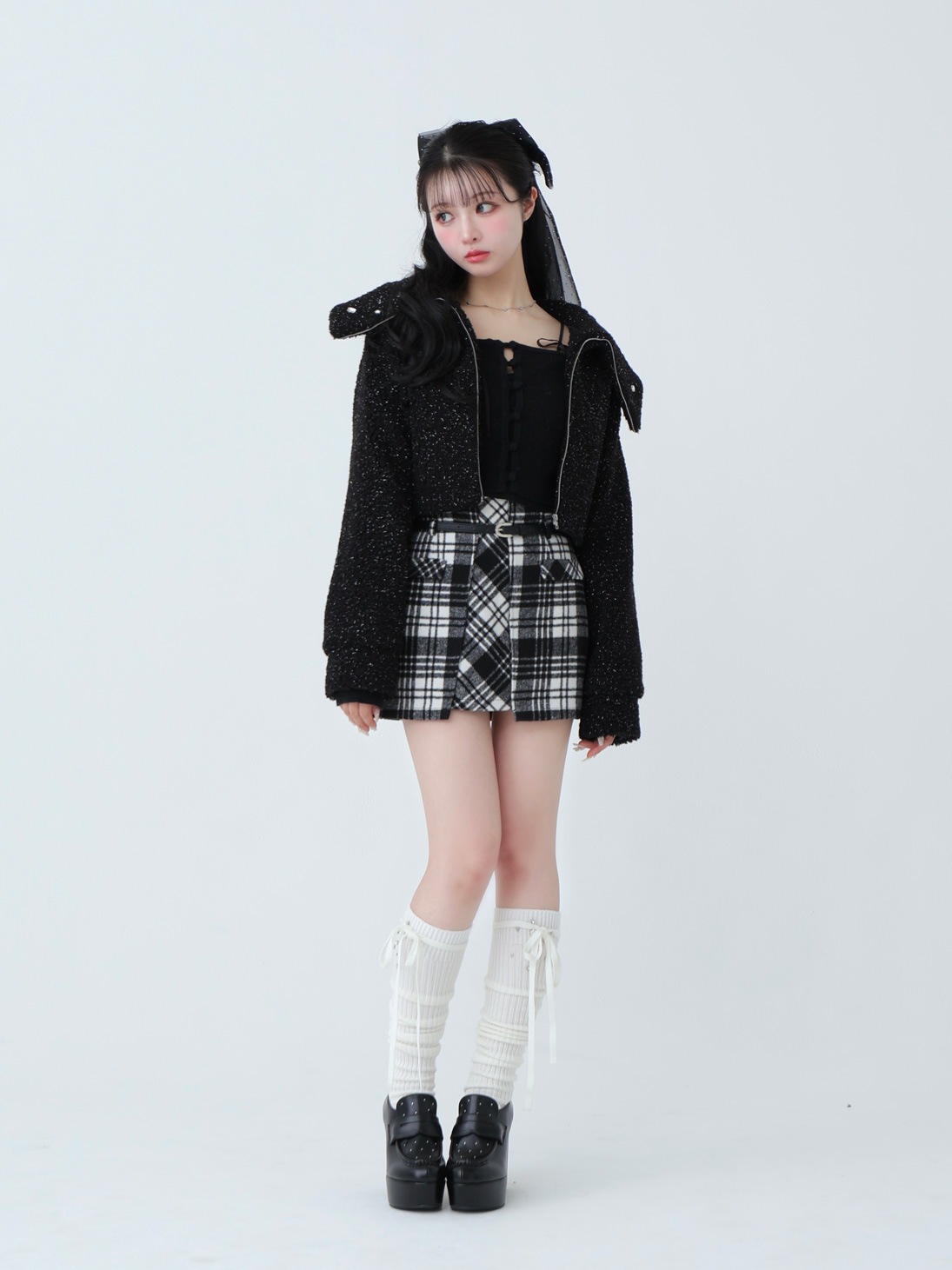 M me eme／Big collar boa jacket(eme10377) | All Item | Mmeeme