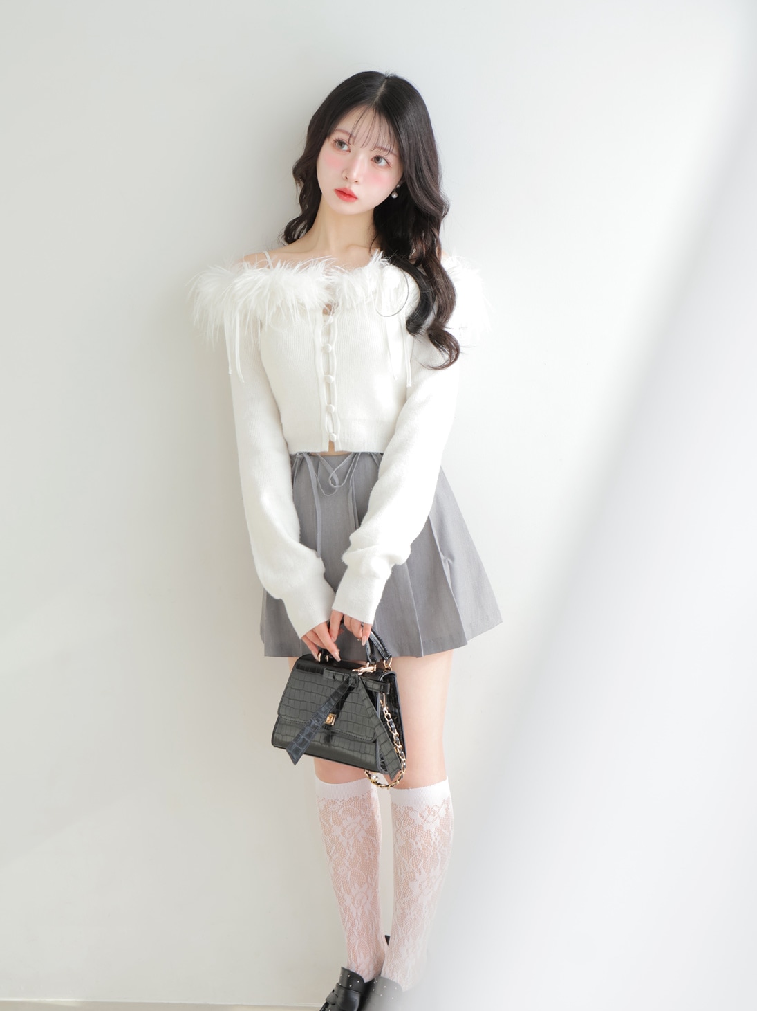 M me eme Tulle knit ensemble tops エムミーエメ M me eme Tulle knit ensemble tops エムミーエメ