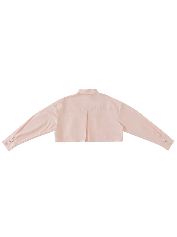 Sheer bijou cropped shirt (eme10430)