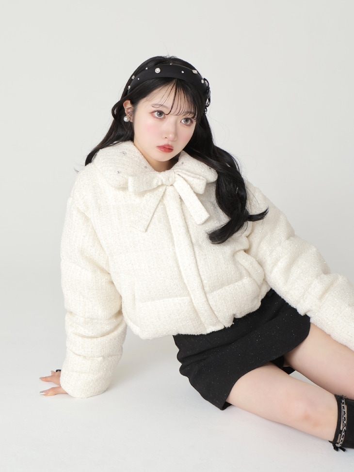 Back ribbon mini skirt Mサイズ ANDMARY】Back ribbon mini skirt