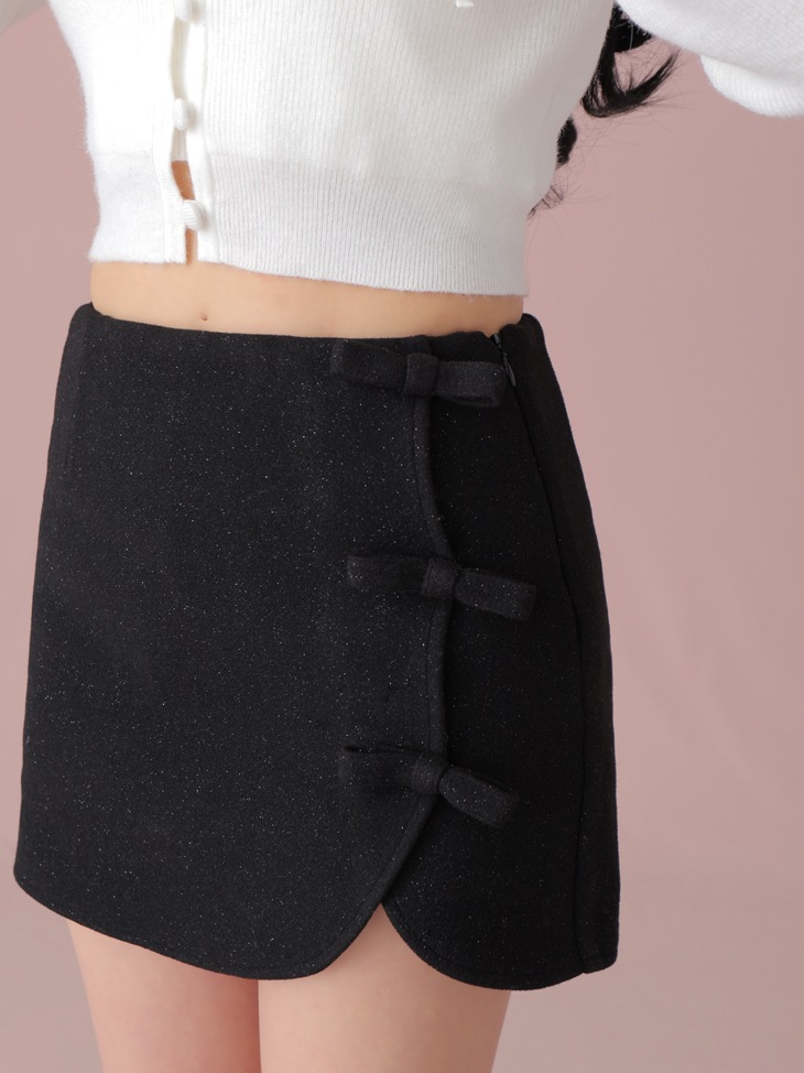 スカート m me eme Lameribbon trapizoid miniskirt M me eme／Lame ribbon trapizoid mini skirt (eme10370) | All