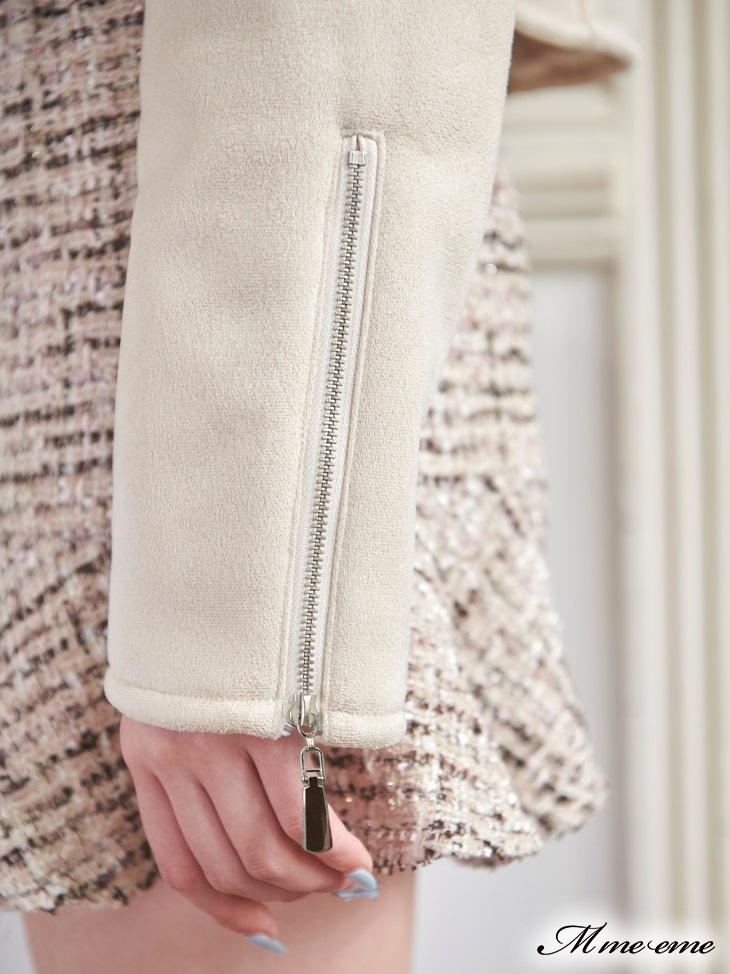 【sale】Faux fur riders jacket (eme10255)