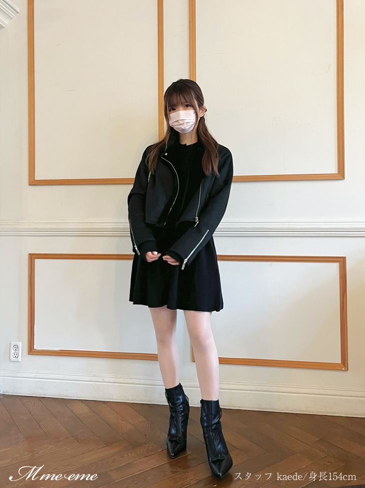 【sale】Faux fur riders jacket (eme10255)