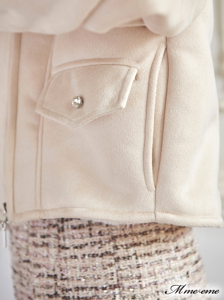 【sale】Faux fur riders jacket (eme10255)