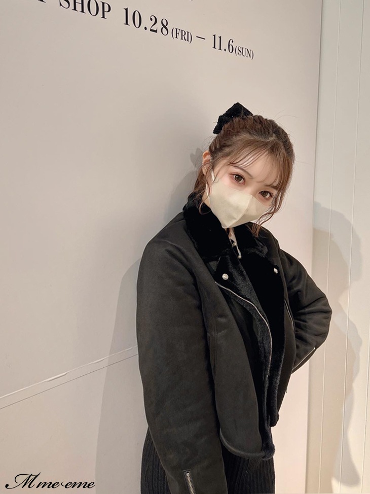 【sale】Faux fur riders jacket (eme10255)