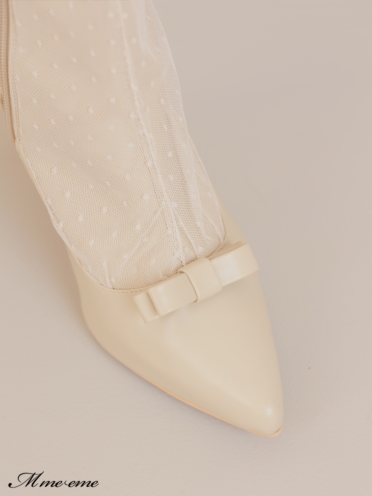 M me eme／【sale】Dot tulle short boots (eme10281) | All