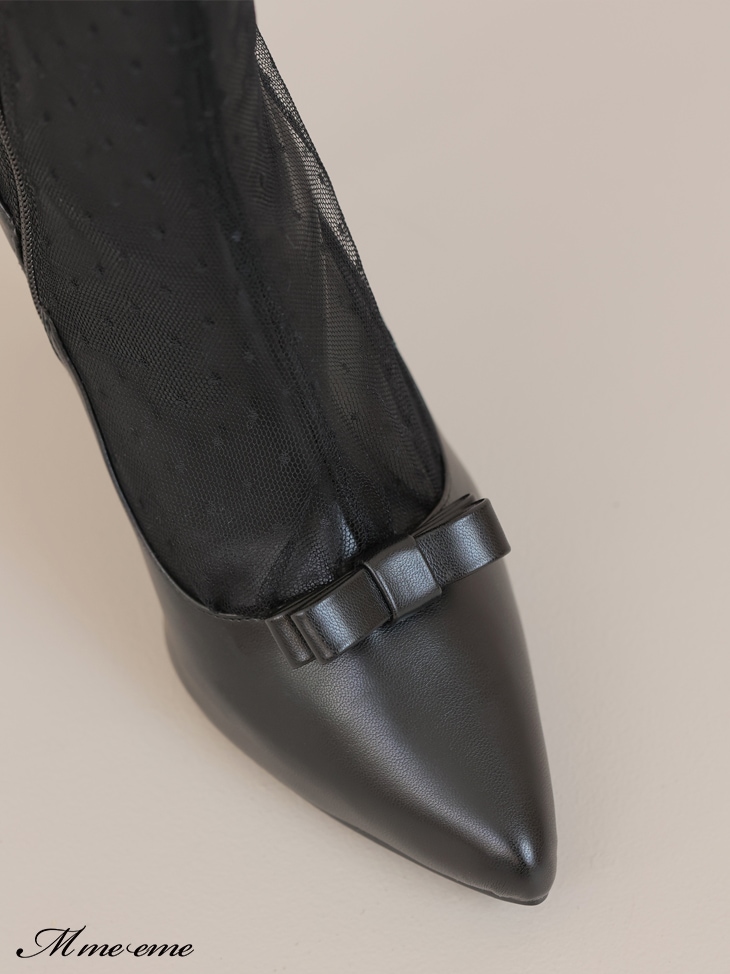 M me eme／【sale】Dot tulle short boots (eme10281) | All