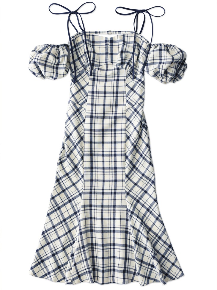 M me eme／2way check long mermaid dress (eme10514) | All