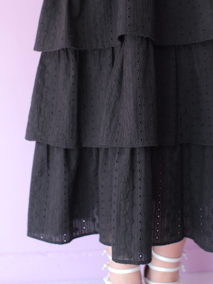 セール！完売★新品【マイラン】 Cotton Lace Tiered Skirt セール！完売☆新品【マイラン】 Cotton Lace Tiered Skirt