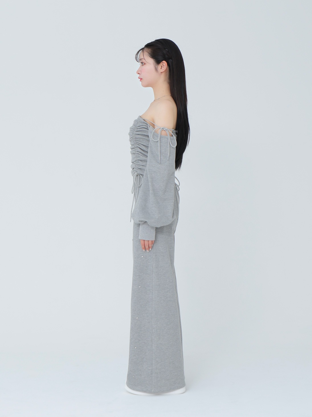 M me eme／Bijou sweat wide pants(eme10383) | 0216発売商品