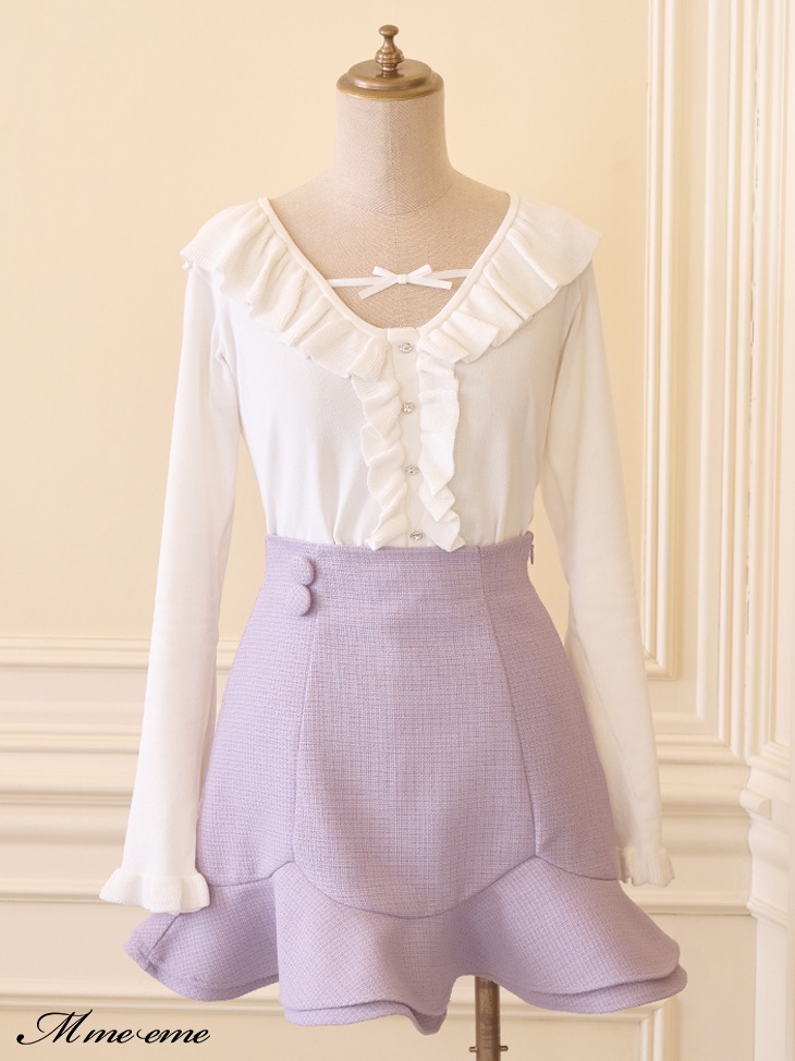 スカート flare mini skirt M me eme／【sale】Hem flare mini skirt (eme10307) | All Item