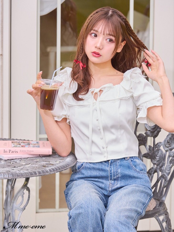 エムミーエメ mmeeme ツイードプリントビスチェスイムウェア