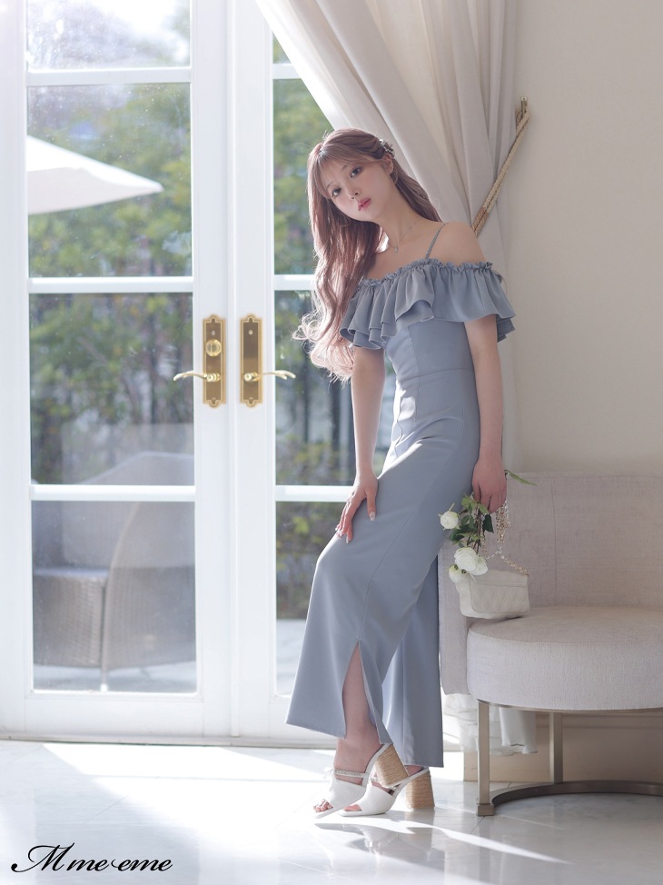 M me eme／【SALE】Ruffle ribbon combineson (eme10407) | All