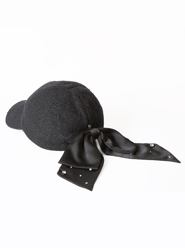 M me eme エムミーエメ 3way ribbon cap M me eme エムミーエメ 3way ribbon cap ブラック