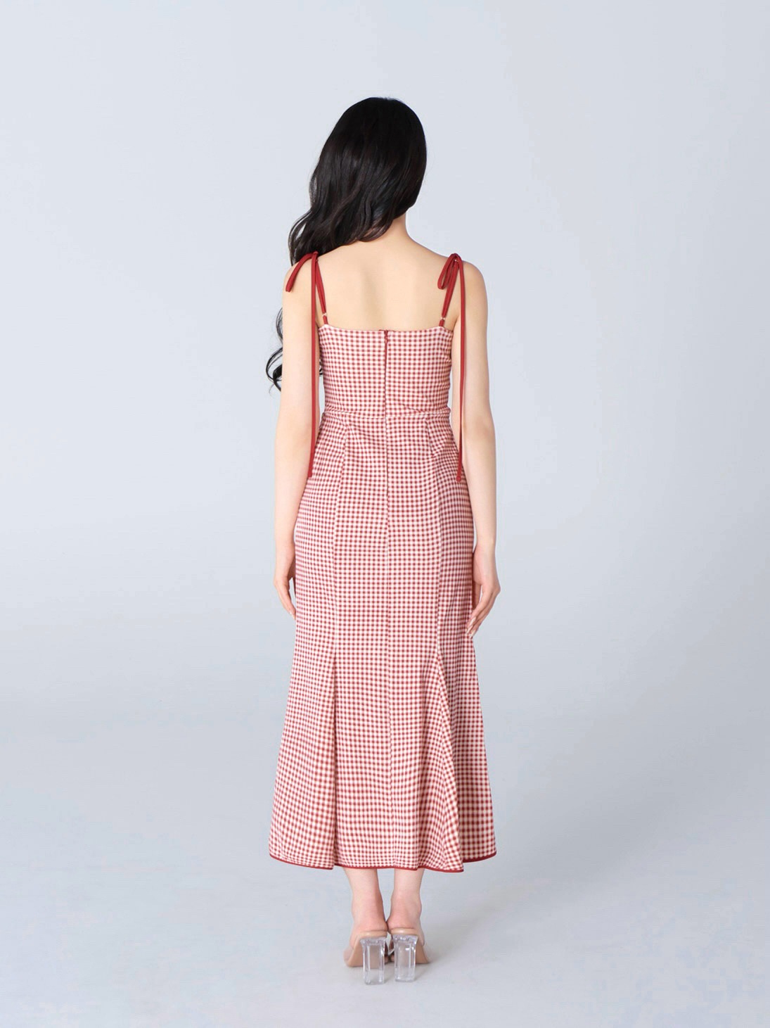 M me eme／Gingham check ensemble long onepiece(eme10812