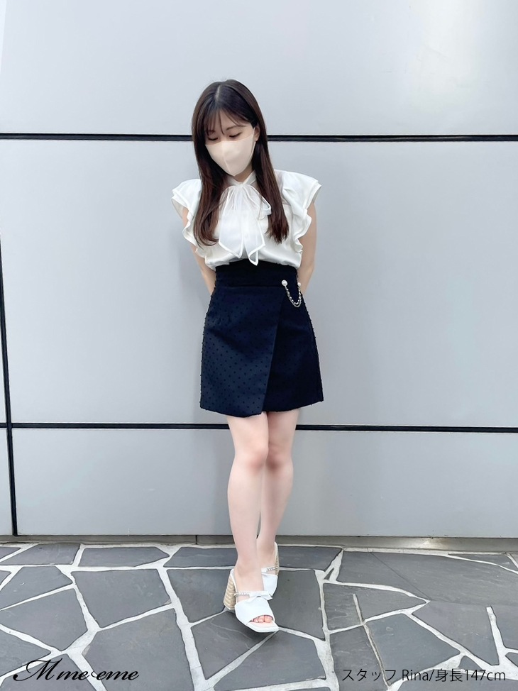 【sale】Piping ribbon blouse (eme10501)