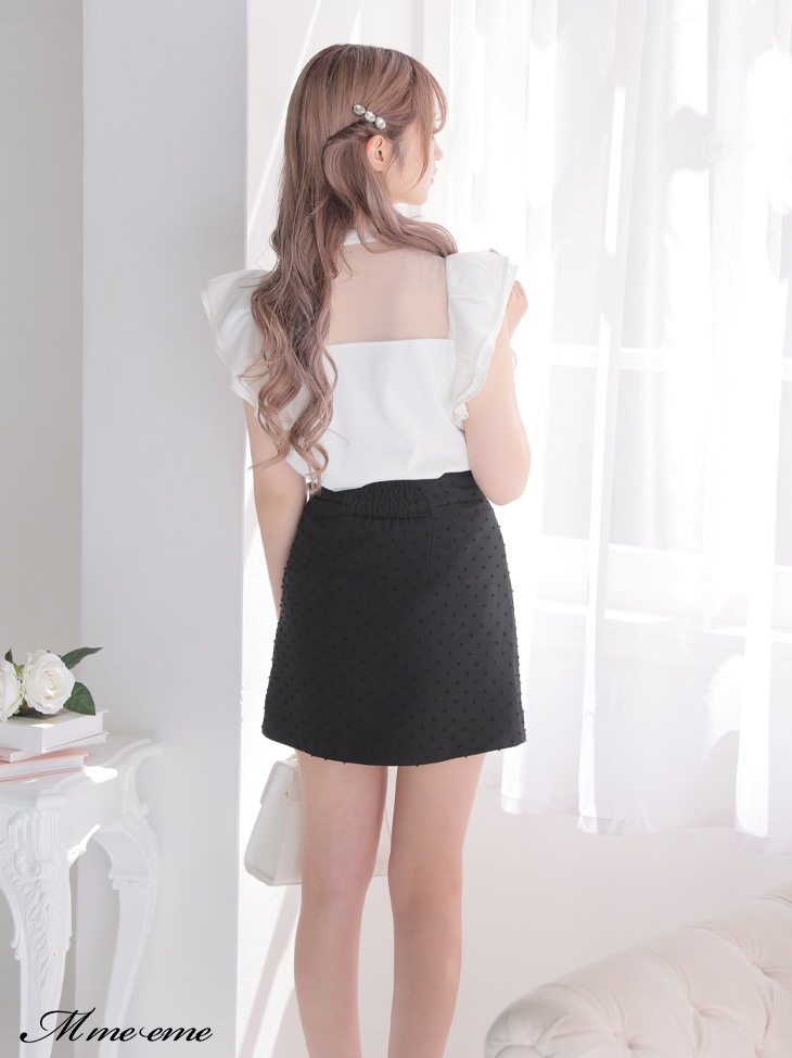 【sale】Piping ribbon blouse (eme10501)