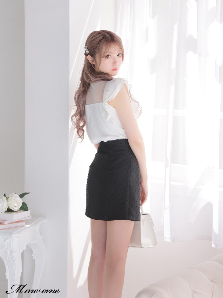 【sale】Piping ribbon blouse (eme10501)