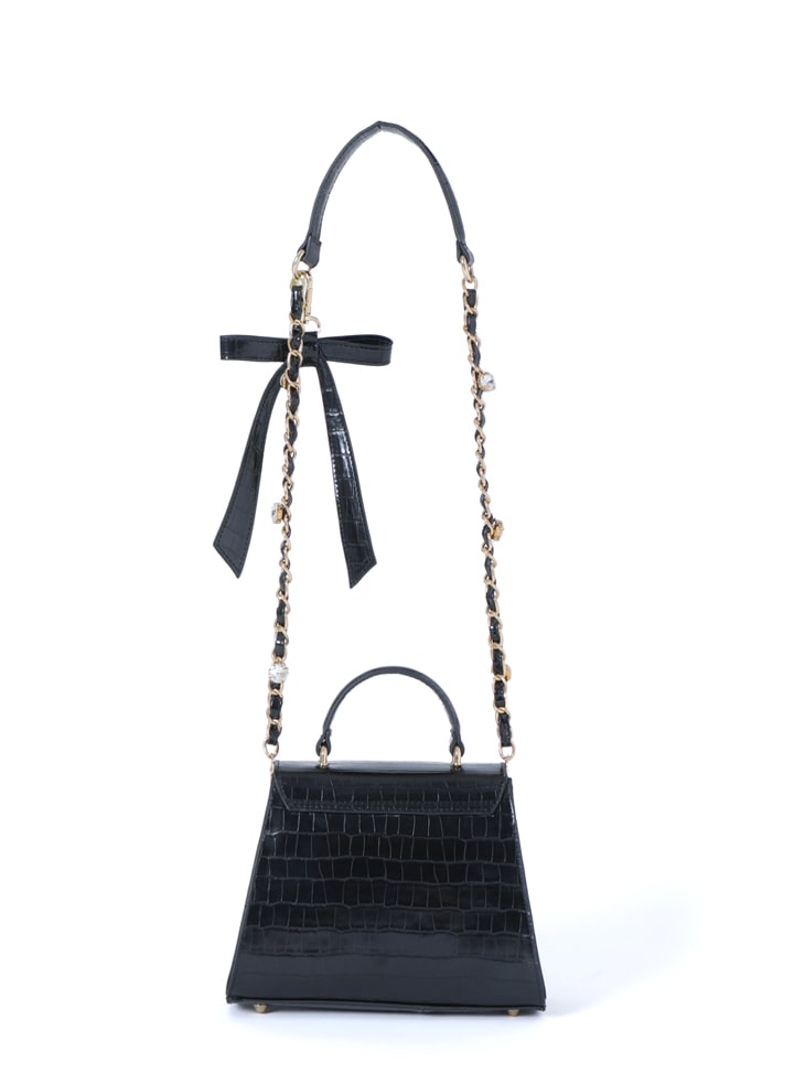 M me eme／Leather ribbon top handle bag(eme10330) | All Item