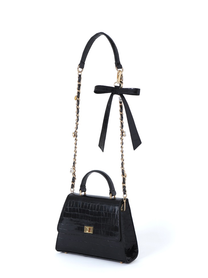 M me eme／Leather ribbon top handle bag(eme10330) | All Item
