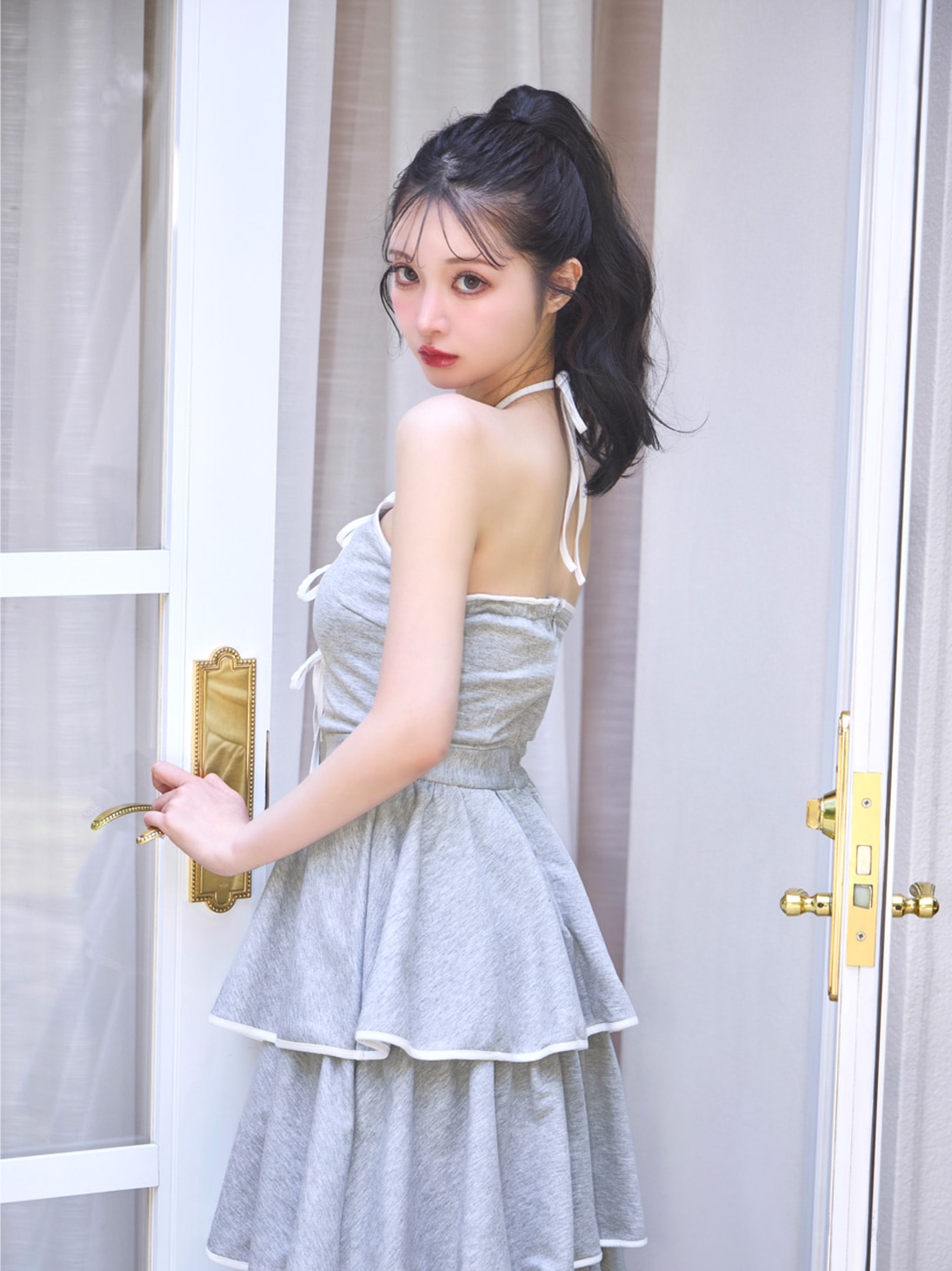 『完売色』Mmeeme Sweat tiered long onepiece M me eme／Sweat tiered long onepiece(eme10605) | All Item