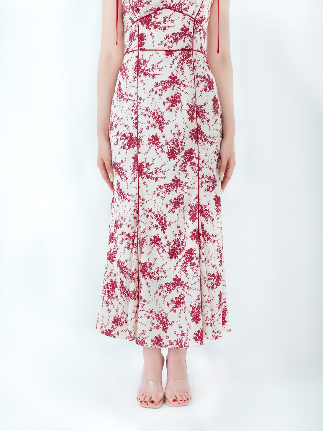 idem × MERY ribbon cami onepiece M me eme／flower print cami onepiece(eme10542) | All Item