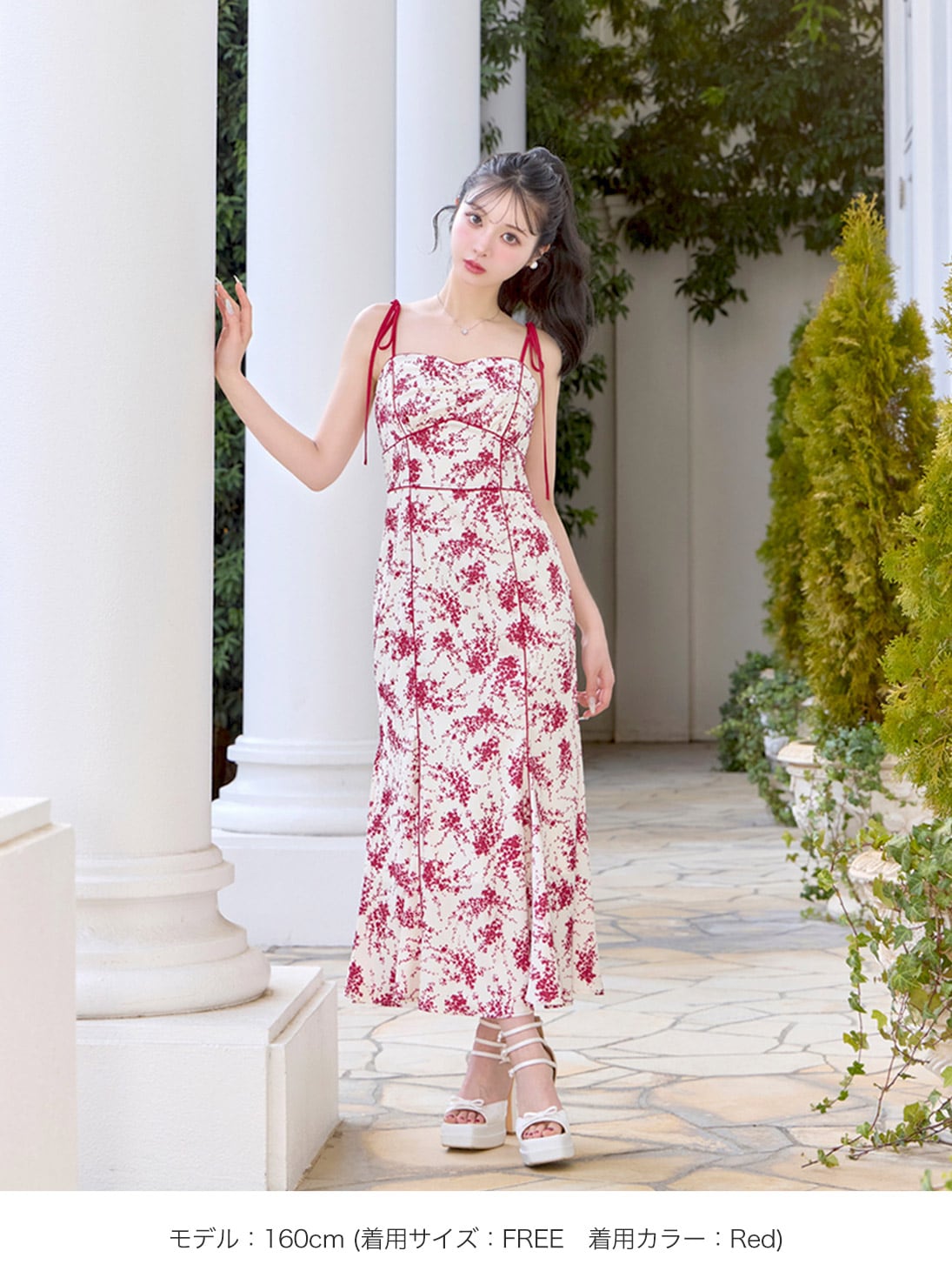 ワンピース flower pleats cami onepiece M me eme/flower print cami onepiece(eme10542) | All Item