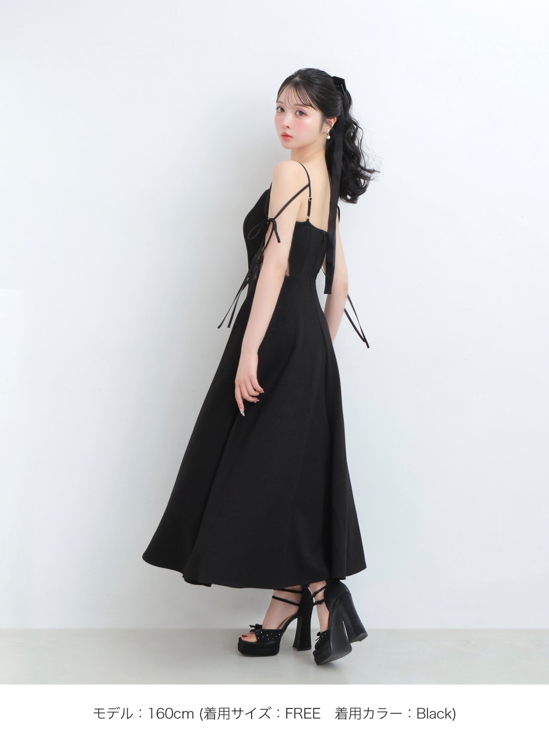 ワンピース Mmeeme Taffeta ribbon mini onepiece M me eme／Bijou collar ribbon onepiece(eme10518) | All Item