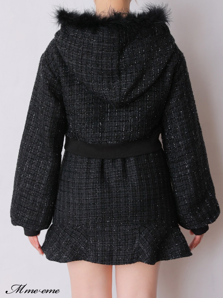 エムミーエメMme emeラメツイードジップパーカー M me eme／Lame tweed zip hoodie (eme10267) | All Item | Mmeeme