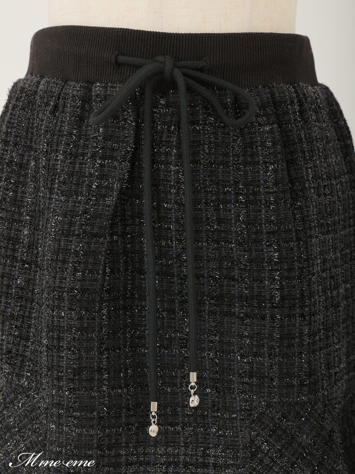 エムミーエメ　ラメスカート　新品タグ付き M me eme／【sale】Lame tweed mini skirt (eme10421) | All