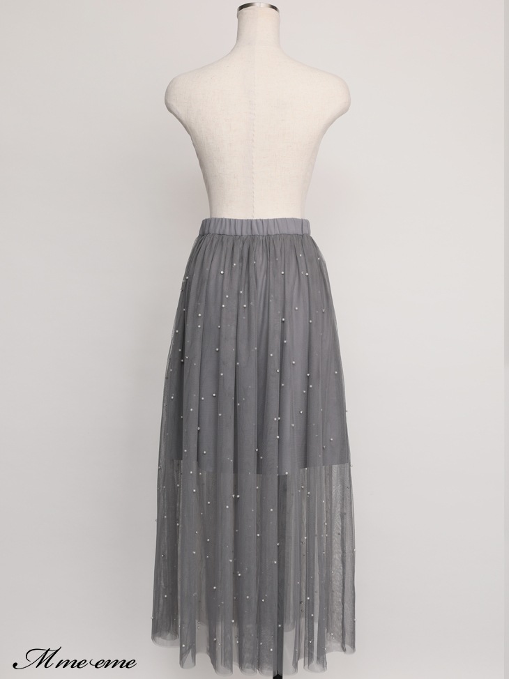 スカート M me eme Side ribbon tulle long skirt M me eme／Side ribbon tulle long skirt(eme10468) | All Item
