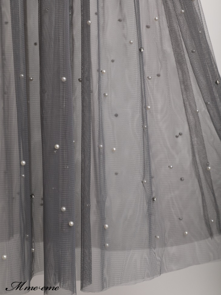 スカート M me eme Side ribbon tulle long skirt M me eme／Side ribbon tulle long skirt(eme10468) | All Item