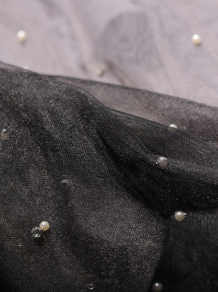 M me eme／【sale】Bijou tulle long skirt (eme10420) | All