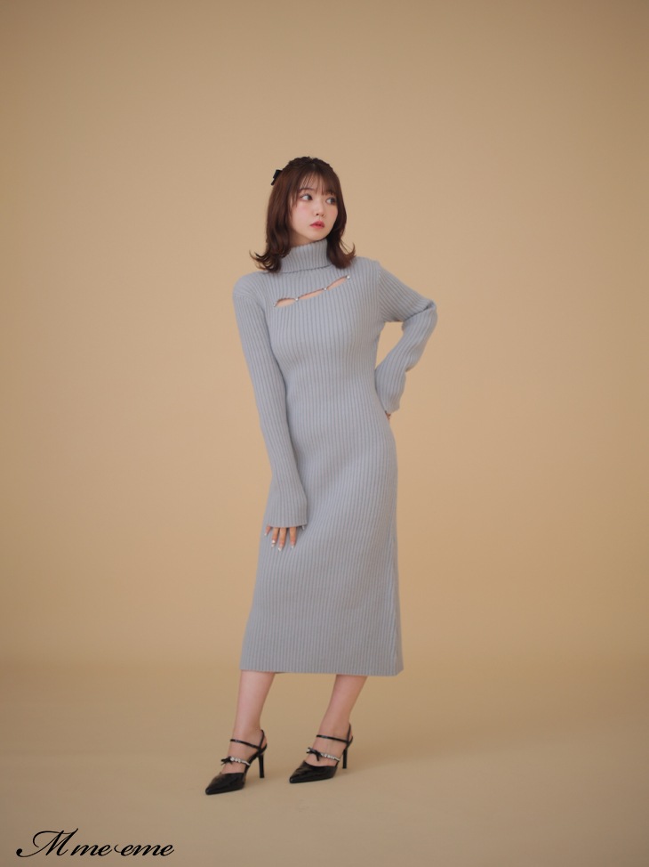 ワンピース LEMEME Mariage Robe 5BMM108 M me eme/【sale】Bijou long knit dress (eme10505) | All