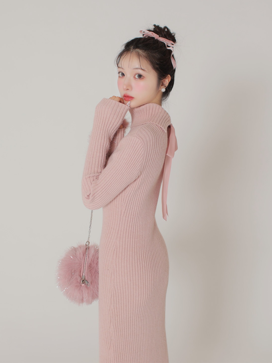 M me eme／【sale】Bijou long knit dress (eme10505) | All