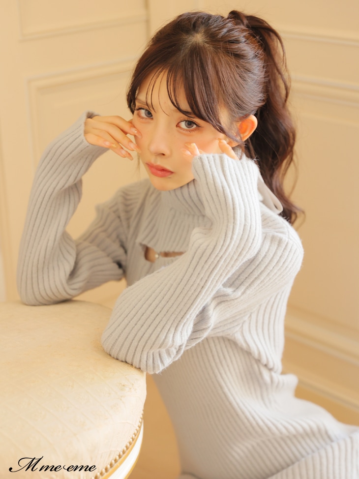 ワンピース ME M me eme／【sale】Bijou long knit dress (eme10505) | All