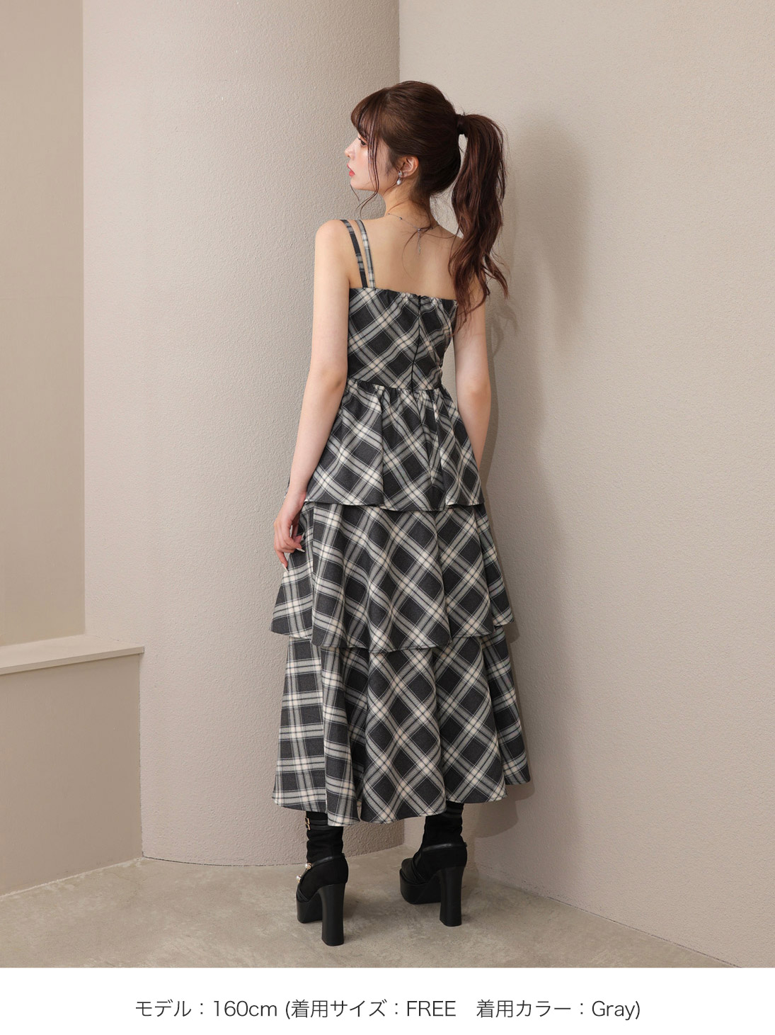 M me eme／Double strap slit onepiece(eme10710) | All Item