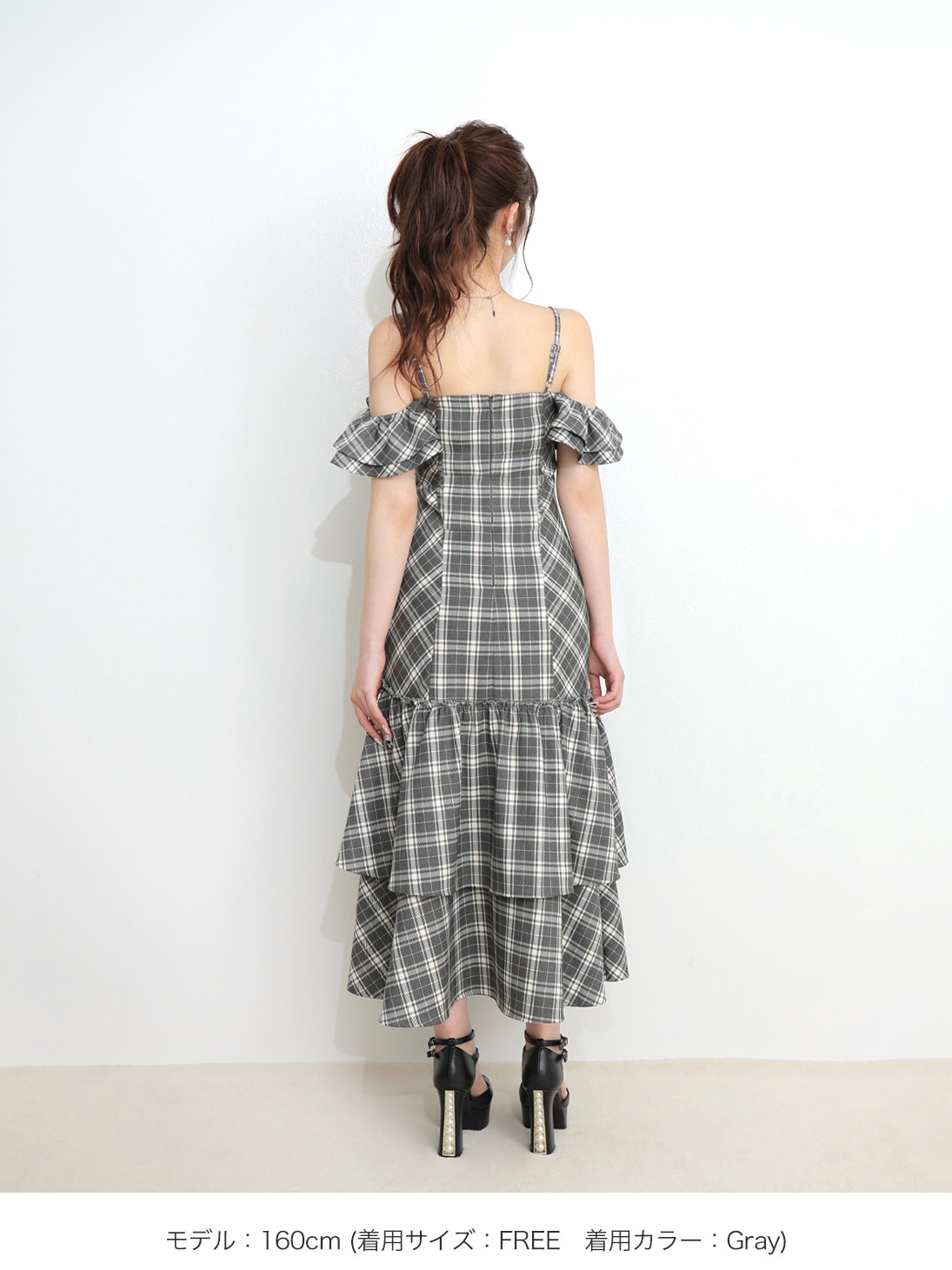 M me eme Check pleated mini onepiece ワンピ M me eme／Check pleated mini onepiece(eme10805) | All Item