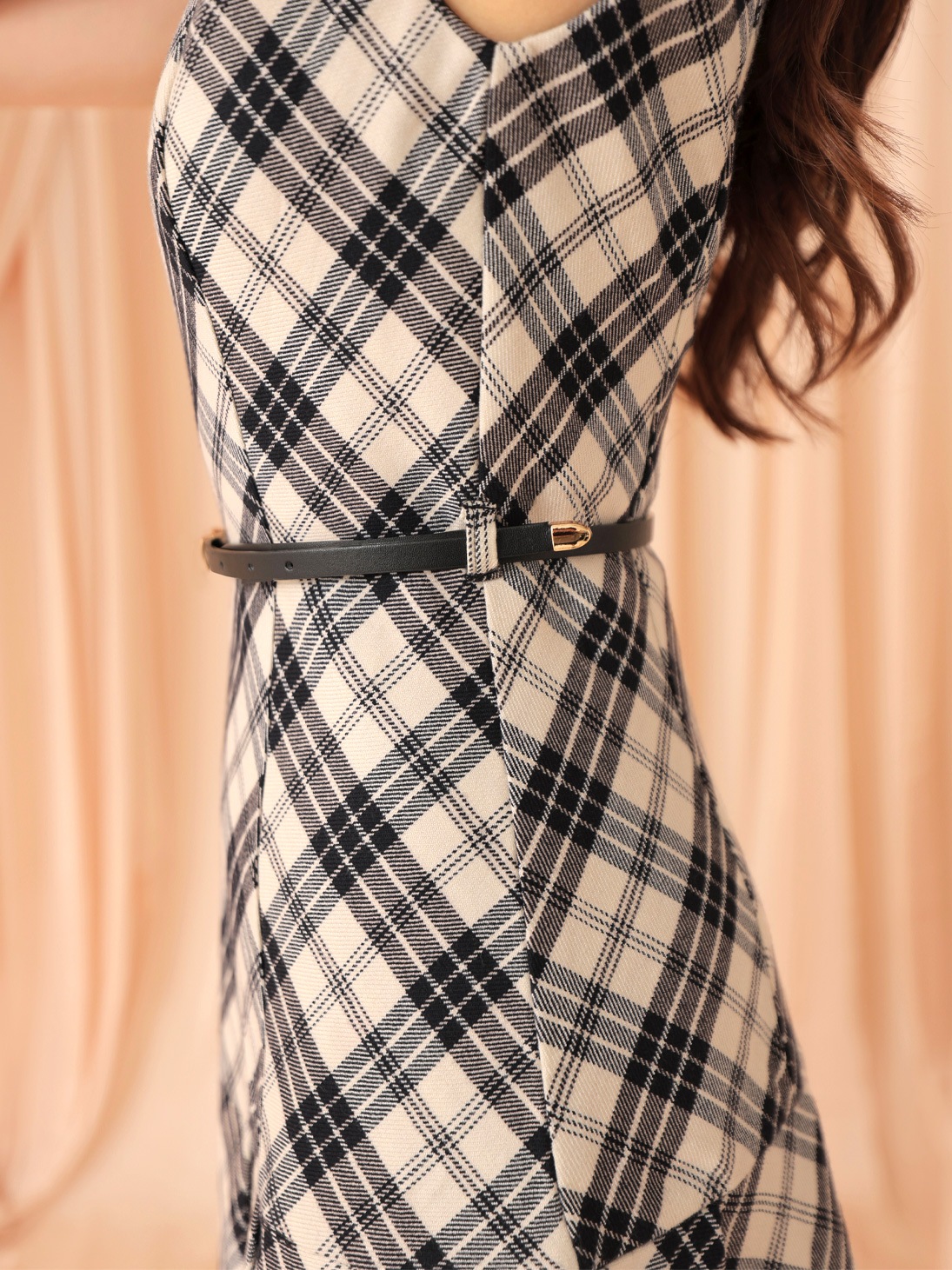 M me eme Check pleated mini onepiece ワンピ M me eme／Check pleated mini onepiece(eme10805) | All Item