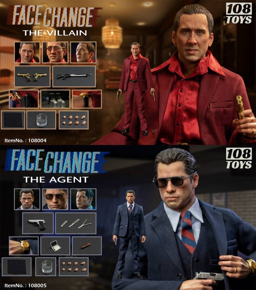 108Toys 1/6 フィギュア フェイスチェンジ エージェント フェイスオフ 108 Toys 1/6 108-005 Face Change: The Agent | NeoGeek Toys