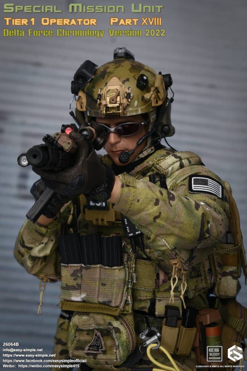 Easy&Simple 1/6 Special Mission Unit Tier1 Operator Part XVIII Delta Force Chronology Version 2022 新品 26064B