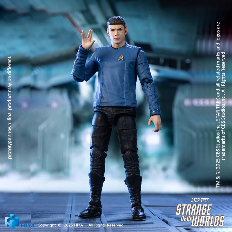 予約 HIYA 1/18『スタートレック:ストレンジ・ニュー・ワールド』 スポック EMS0196 Exquisite Mini Series STAR TREK Strange New Worlds Spock Action Figure アクションフィギュア Hiya Toys
